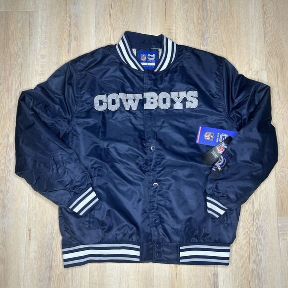 Dallas Cowboys Football Bomber Jacket Men's  LRG Navy Blue NWT Ultra Game NFL - Picture 1 of 11